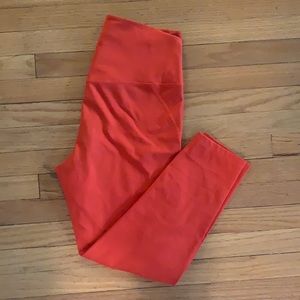 Red Girlfriend Collective 3/4 length leggings